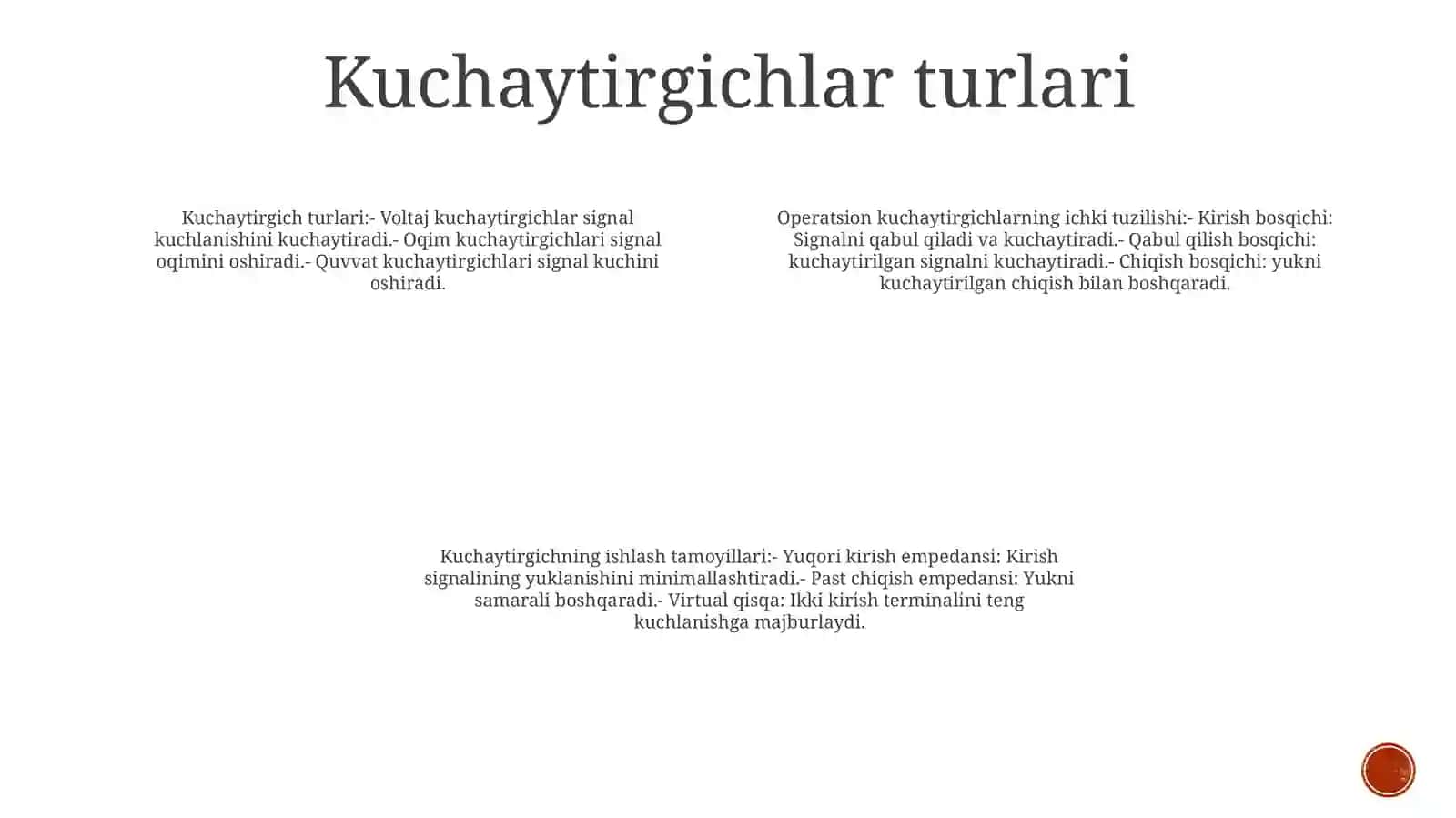 Operatsion Mikrosxemalar Mavzusini O‘Rganish 3