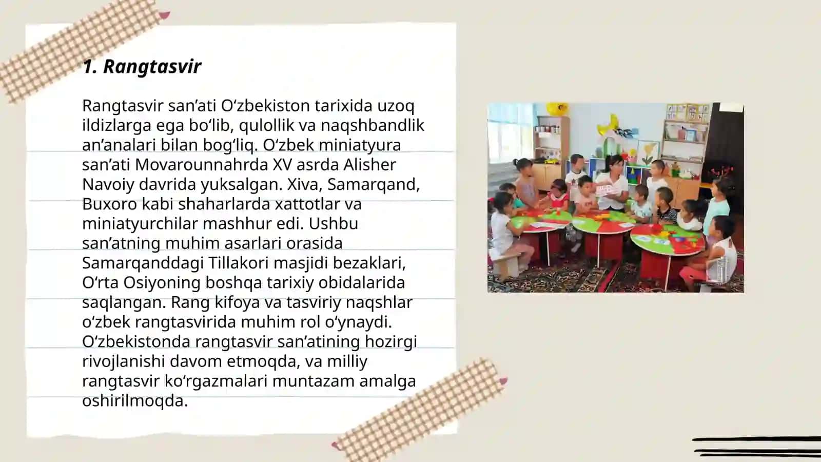 Tasviriy faoliyat turlari 3