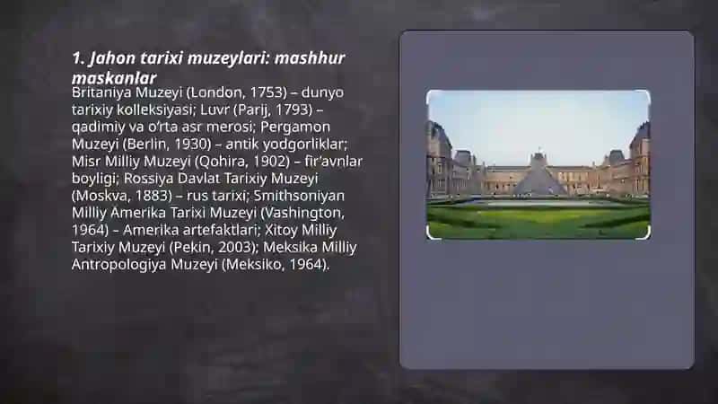Jahon tarixi muzeylarga sayohat 3