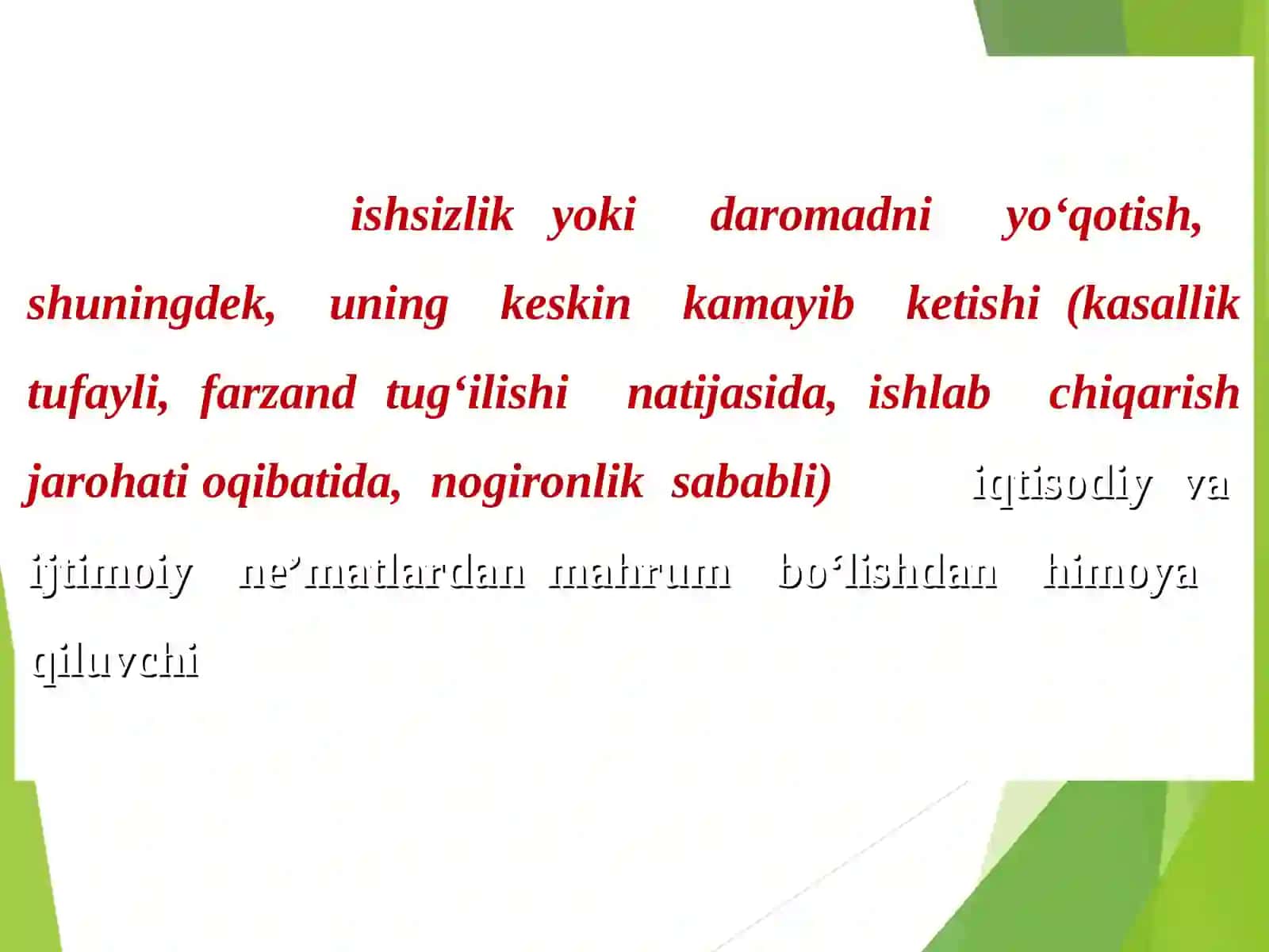 Aholini ijtimoiy himoyalash asoslari 3