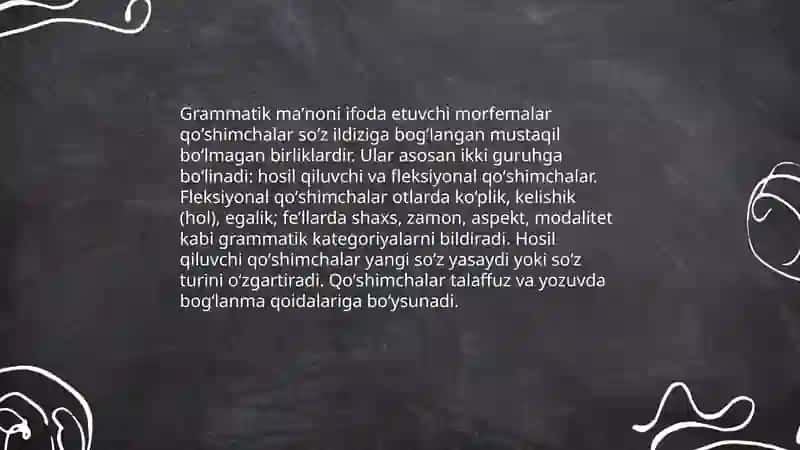 Grammatik ma'no ifoda hosil qiluvchi vositalar 3