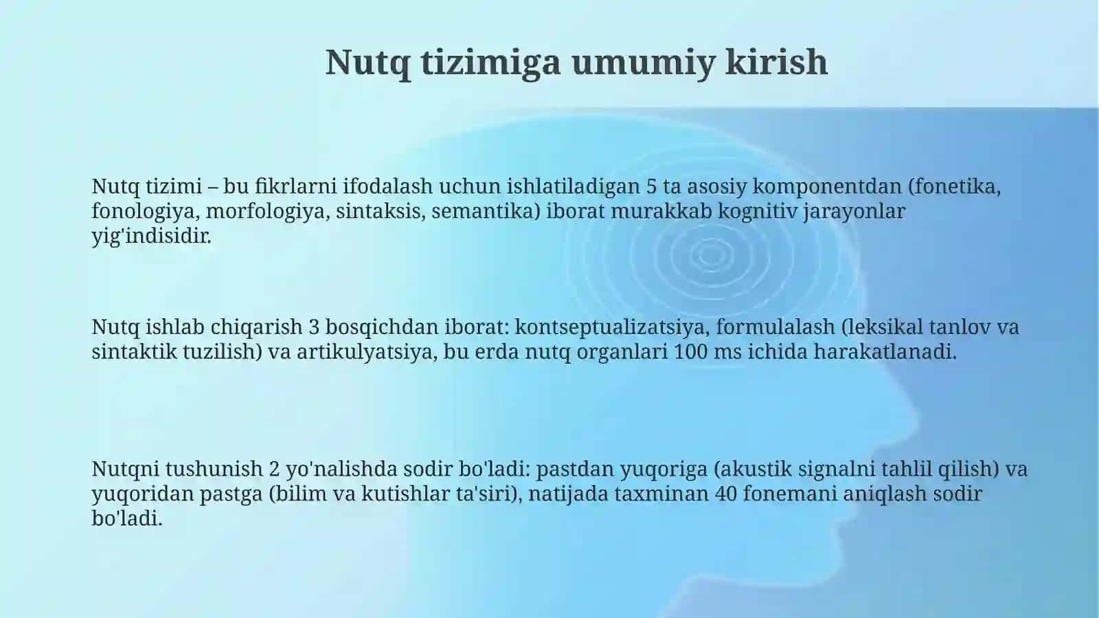 Nutq tizimasining umumiy tushunchalari 3