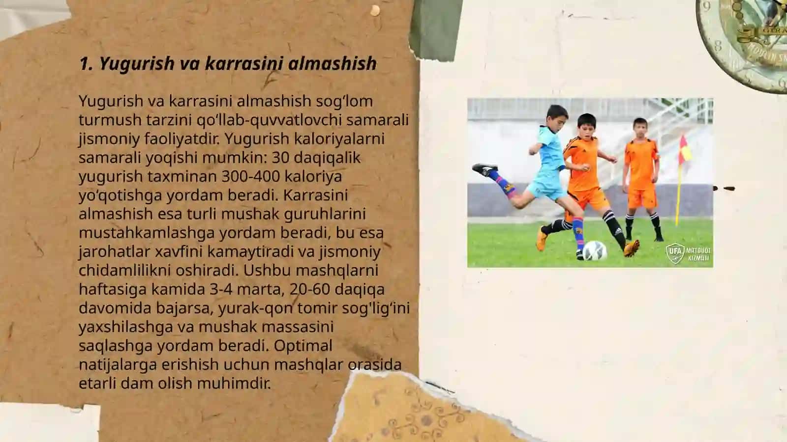 Futbol sport turi uchun badan qizdirish mashqlarini tuzish 3