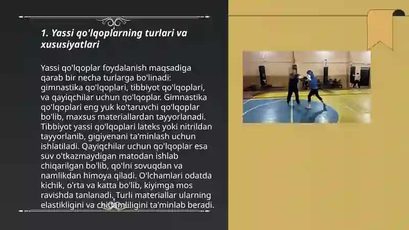Yassi qo'lqopda sportchi bilan boks zarbalari bajarish 3