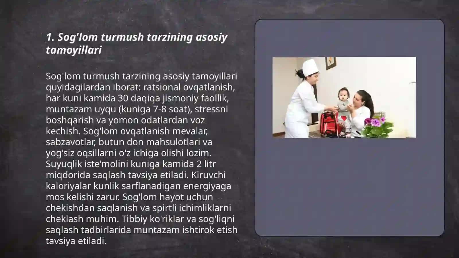 Turmush tarzi va salomatlik 3