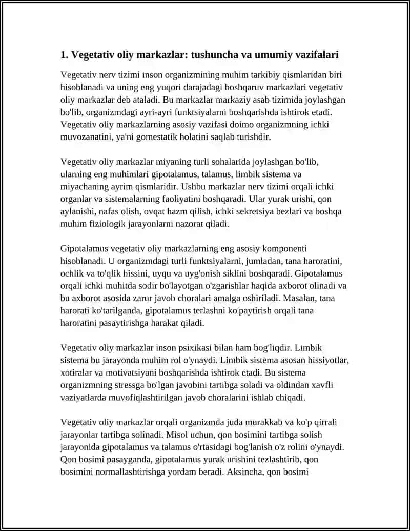 VEGETATIV OLIY MARKAZLAR VA ULARNING FUNKSIONAL AHAMIYATI 3