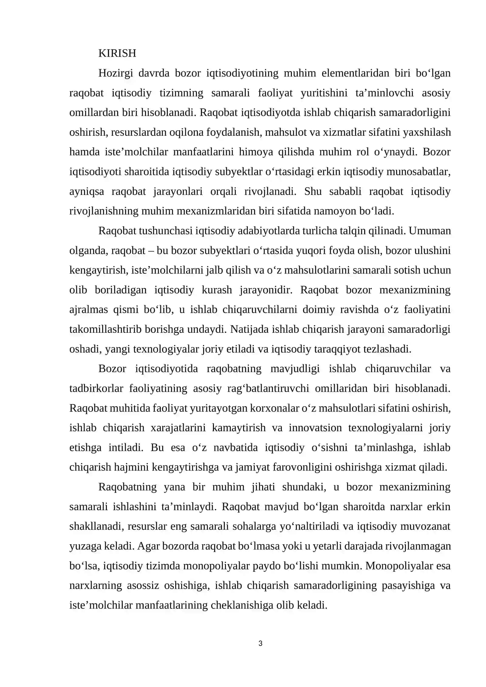 IQTISODIYOT NAZARIYASI 1,2 fanidan Kurs ishi 3