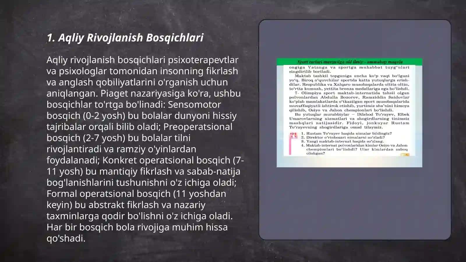 Maktab aqliy taraqqqiyot testi (MATT). A.S.Lachins metodikasi 3