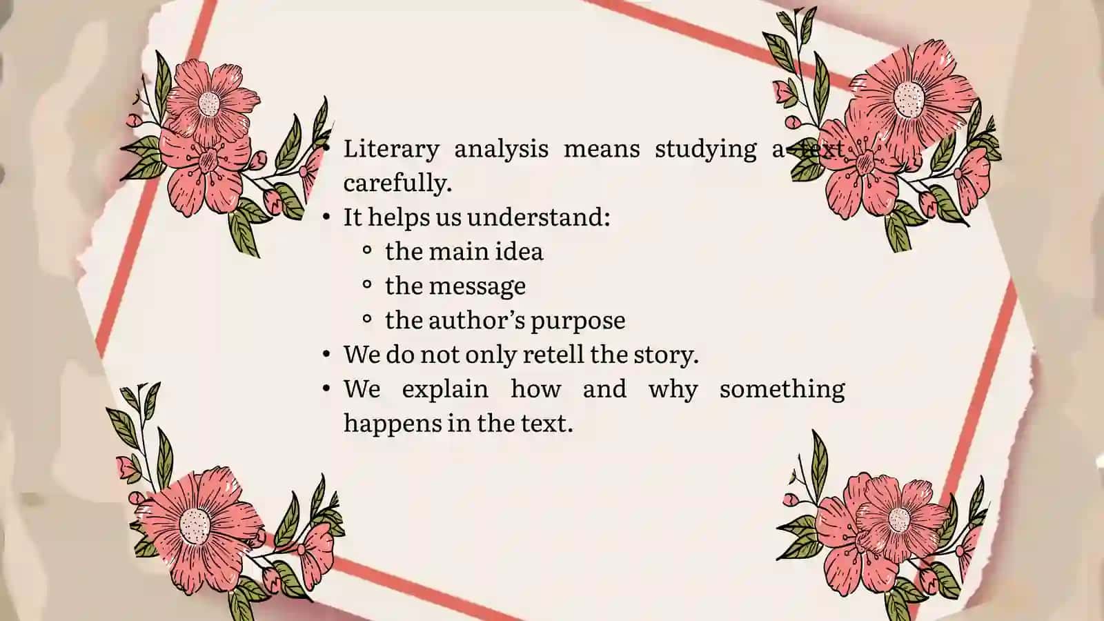 Analysis and evidence 3