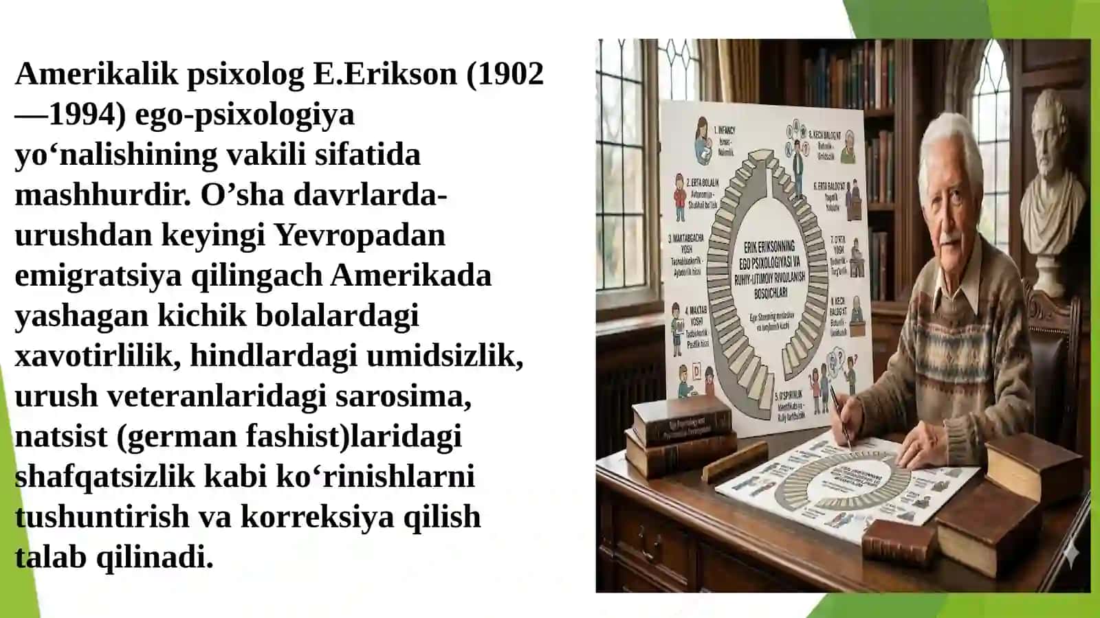 Eriksonning shaxs rivojlanishining psixoijtimoiy nazariyasi 3