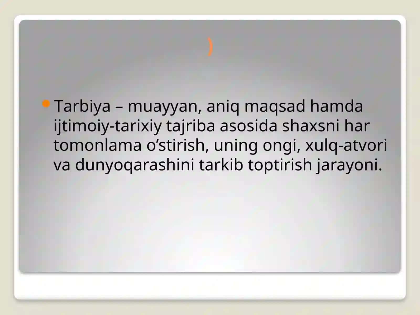 Tarbiya nazariyasi va oila pedagogikasi 3