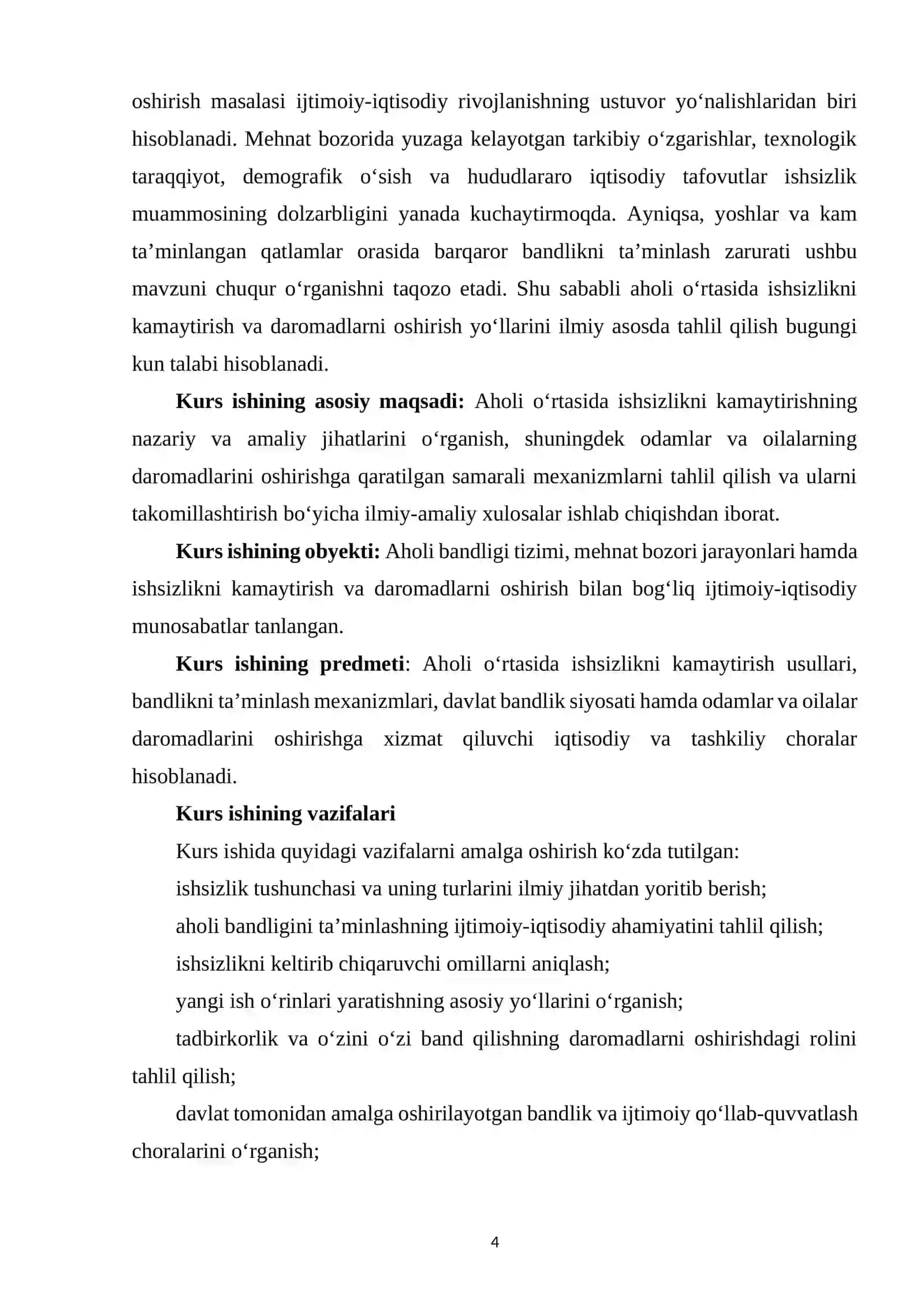 Aholi O'rtasida Ishsizlikni Kamaytirish, Odamlar va Oilalarning Daromadini Oshirish Yo'llari 3