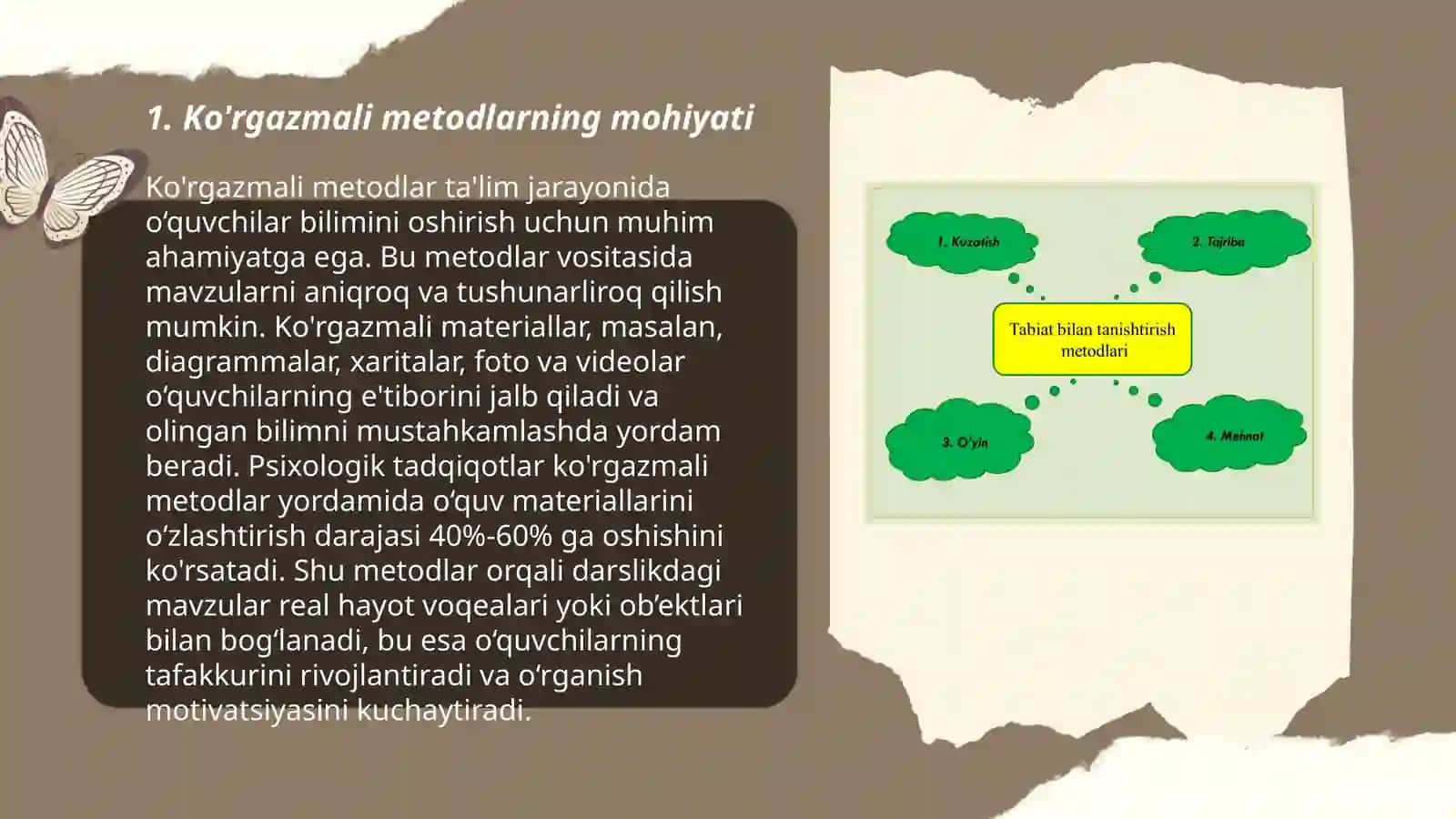 Tabiat bilan tanishtirishda ko'rgazmali metod va usullarning òziga xosliklari 3