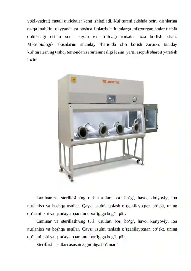 Laminar va sterillash 3