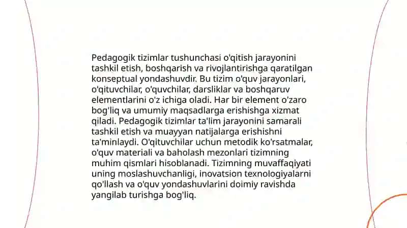 Pedagogik tizimlar va ularning shakllari haqida tushuncha."Tushunchalar tahlili” metodikasini qilish 3