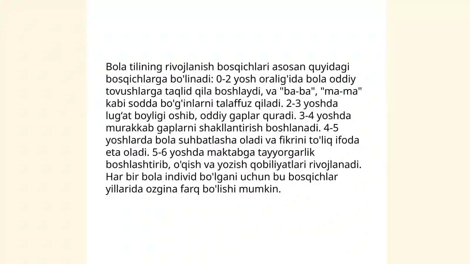 Nutq rivojlanishining boshlangʻich bosqichlari 3