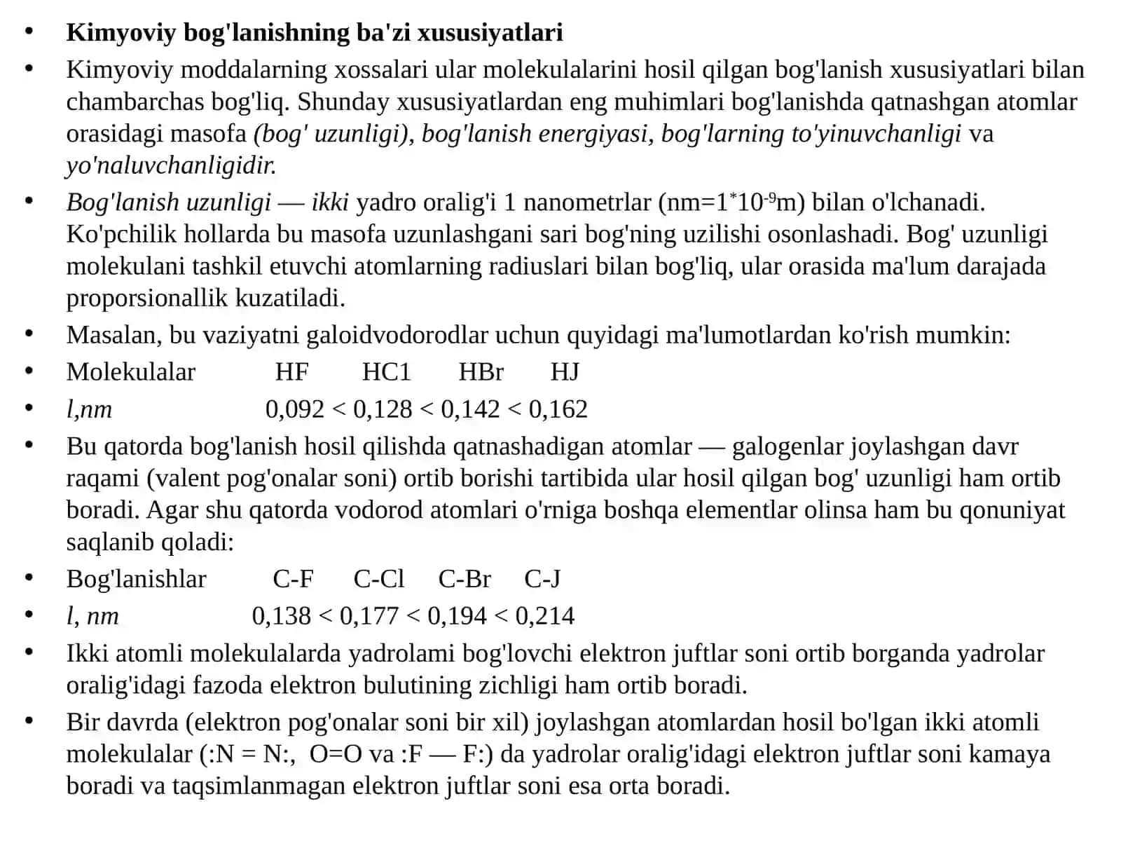 Kimyoviy bog’lanish va ularining turlari 3