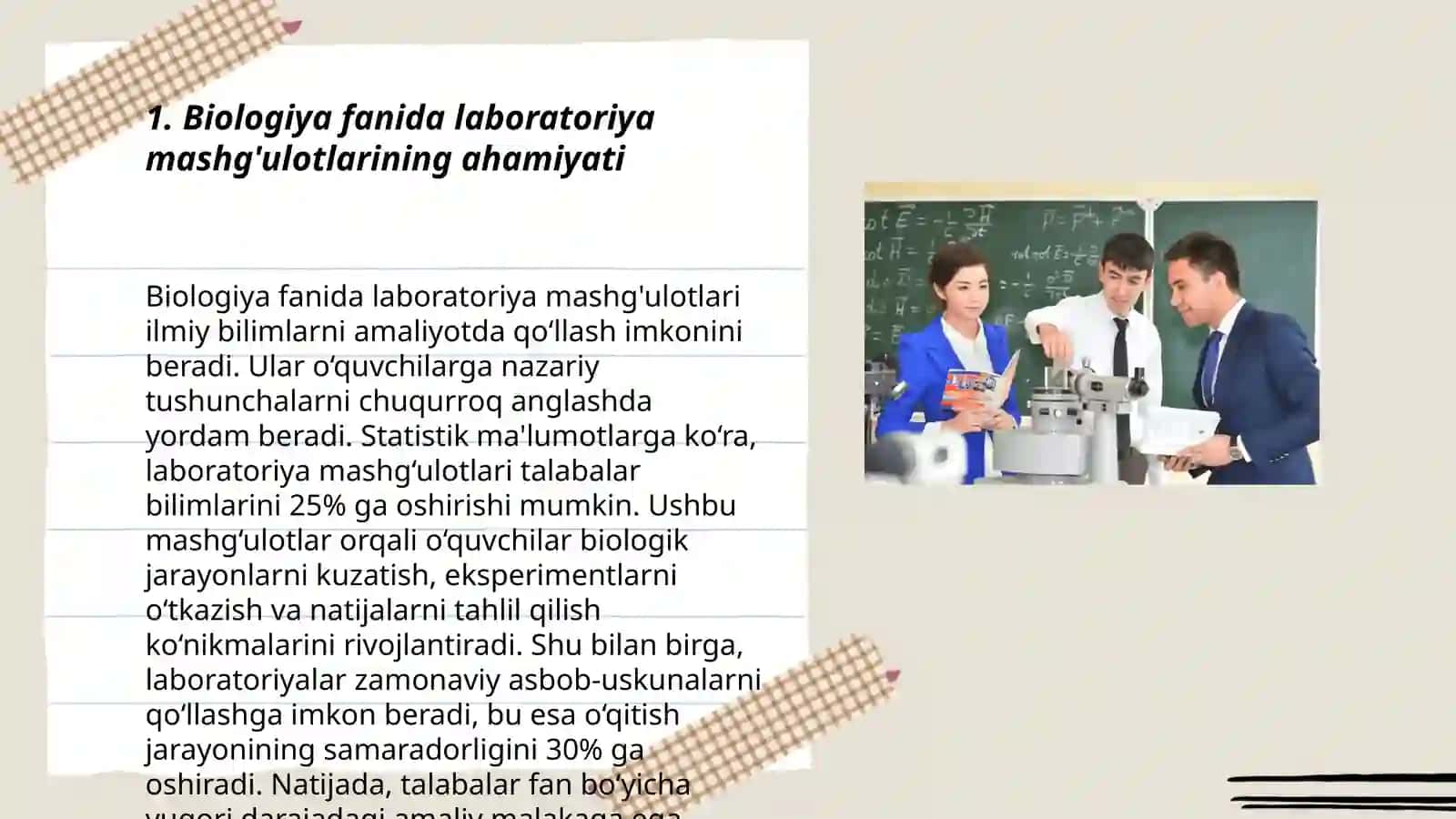 Biologiyadan laboratoriya mashgʻulotlarini tashkil etish oʻtkazish metodikasi 3