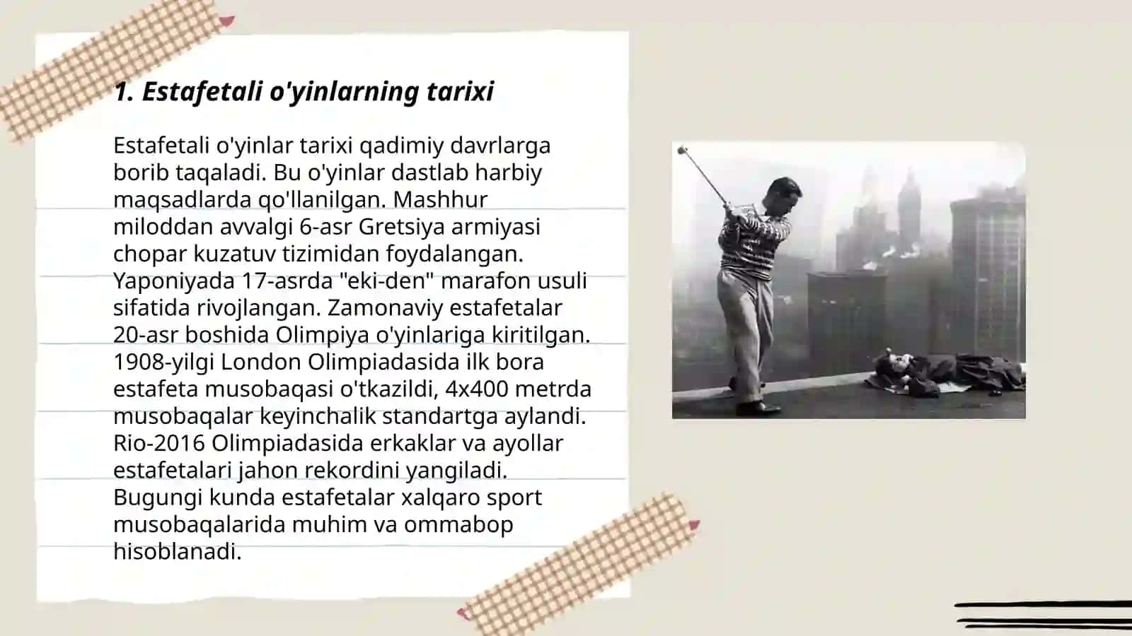 Estafetali harakatli o'yinlarni o'tkazish 3