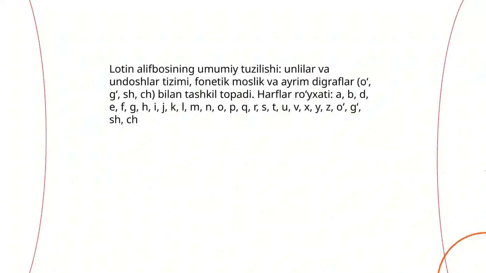 Lotin alifbosi va talaffuz qoidalari 3