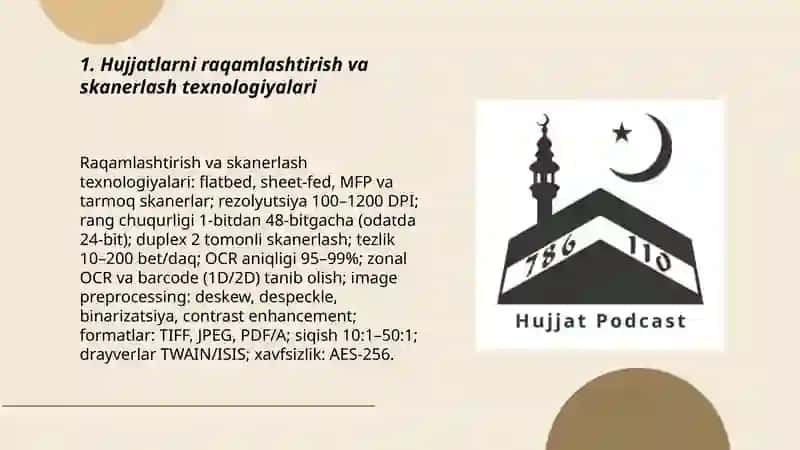 Hujjatlarni raqamlashtirish va skanerlash texnologiyalari 3