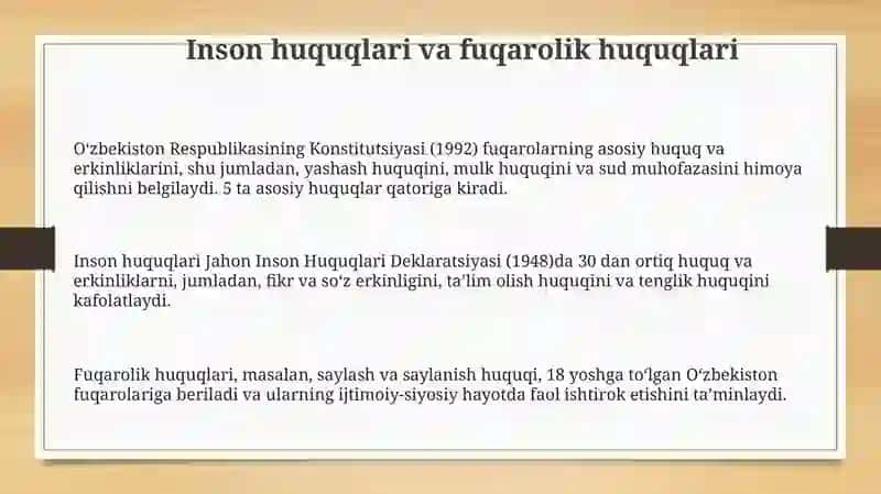 Inson huquqlari va fuqarolik huquqlari 3