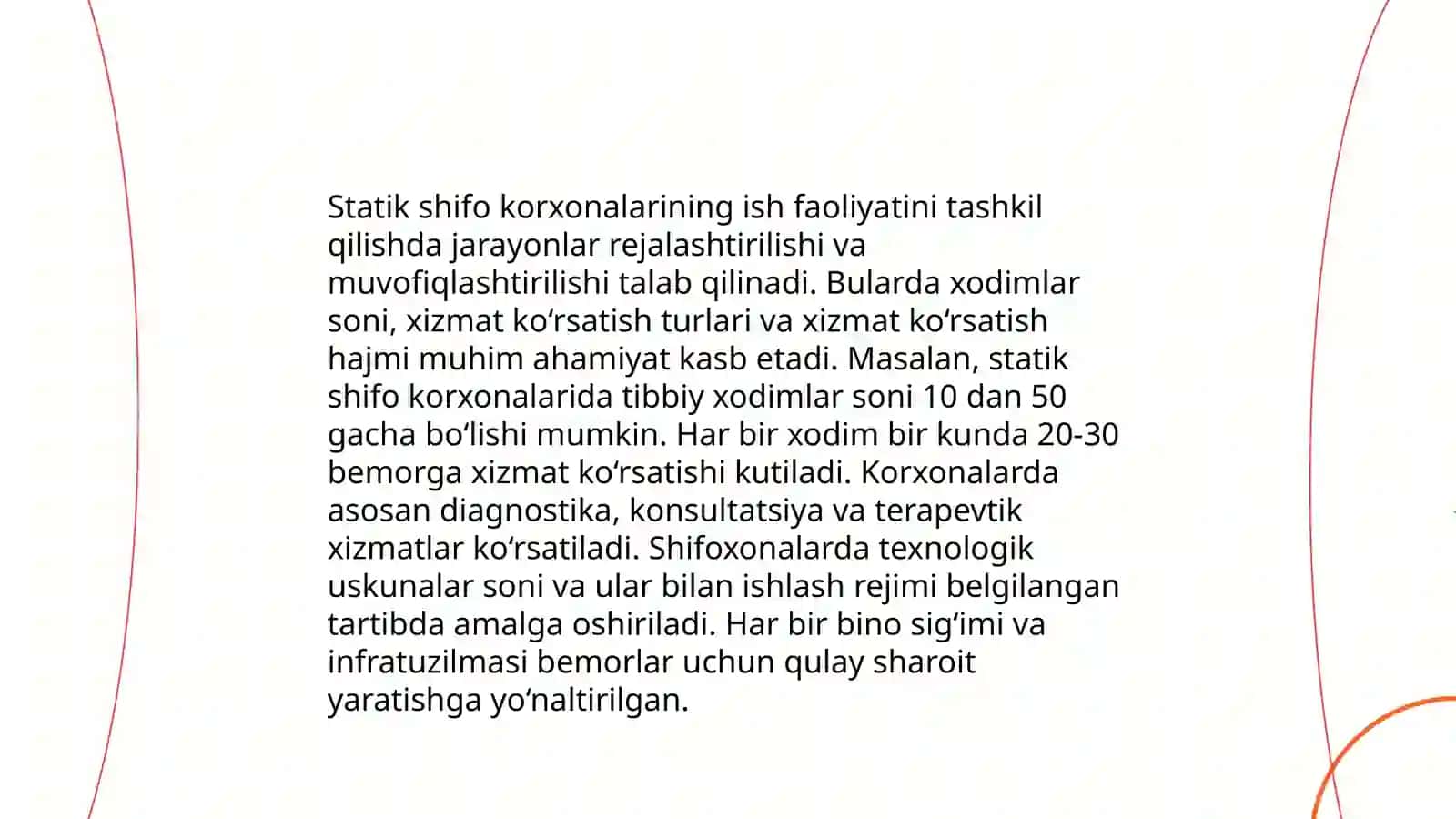 Statik shifo korxonalarining ish faoliyatini tashkil qilish 3