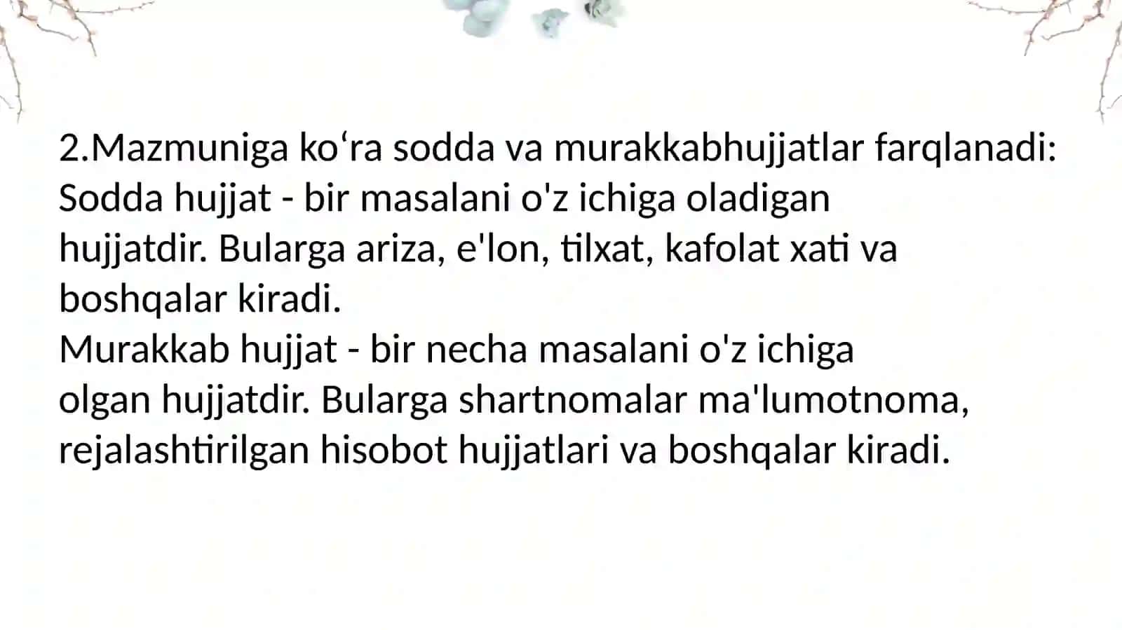 Ichki va tashqi hujjatlar 3