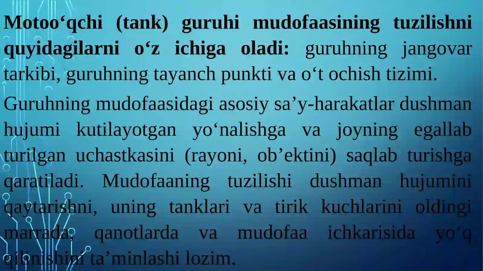 Jangovar (tank) guruh mudofaada 3