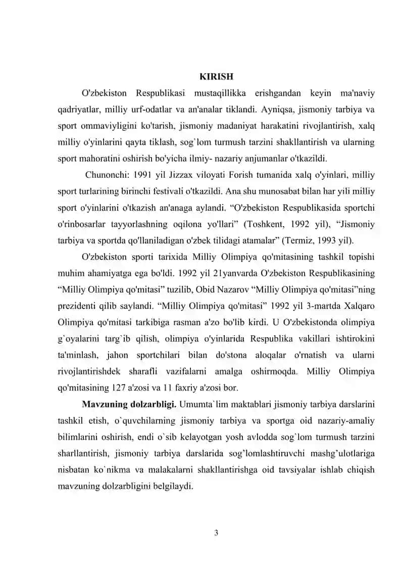 Umum ta'lim maktablarida jismoniy tarbiya darslarini rejalashtirish 3