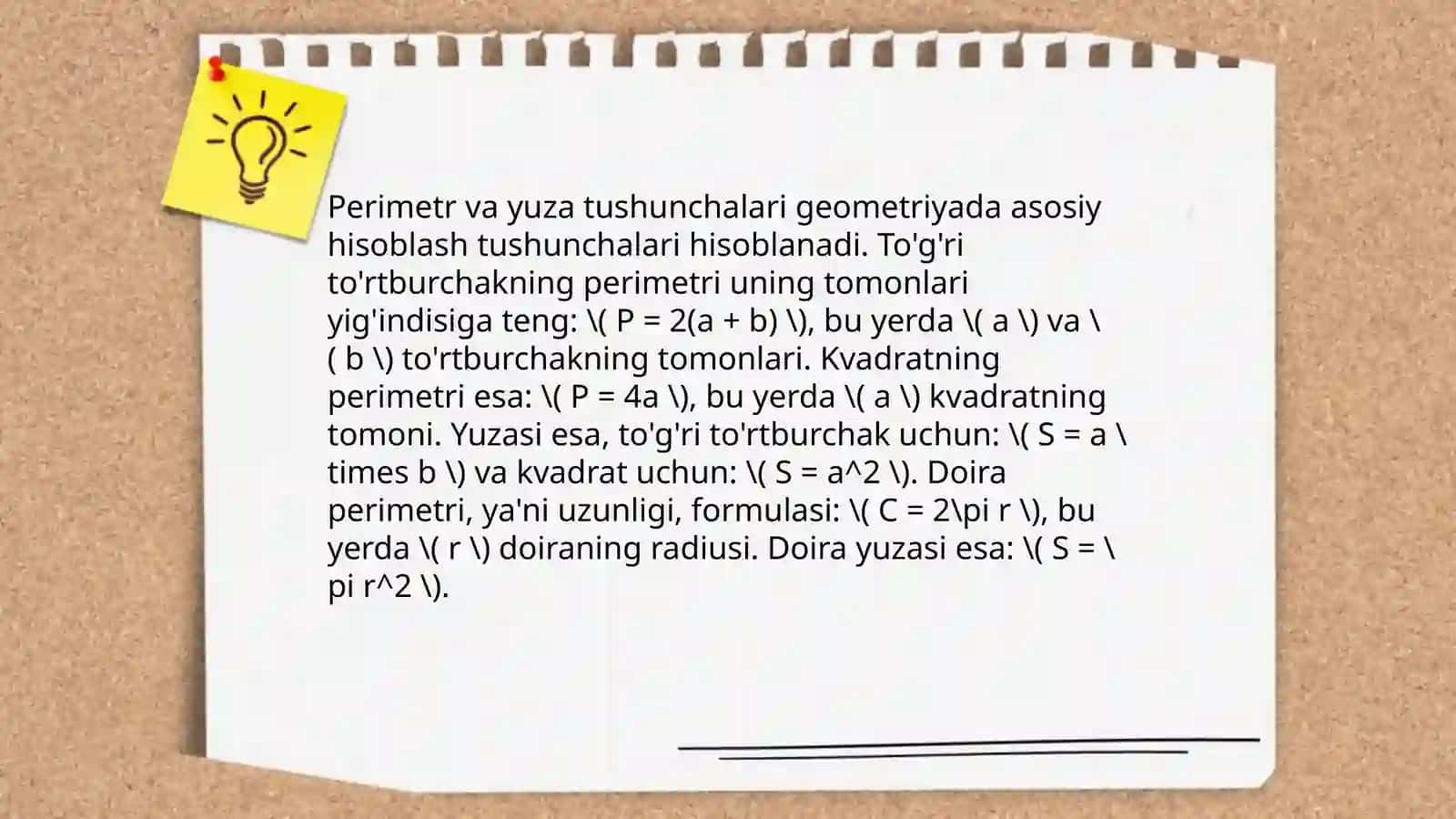 Boshlang'ich sinflarda peremetr va yuza tushunchalarini o'rgatish metodikasi 3