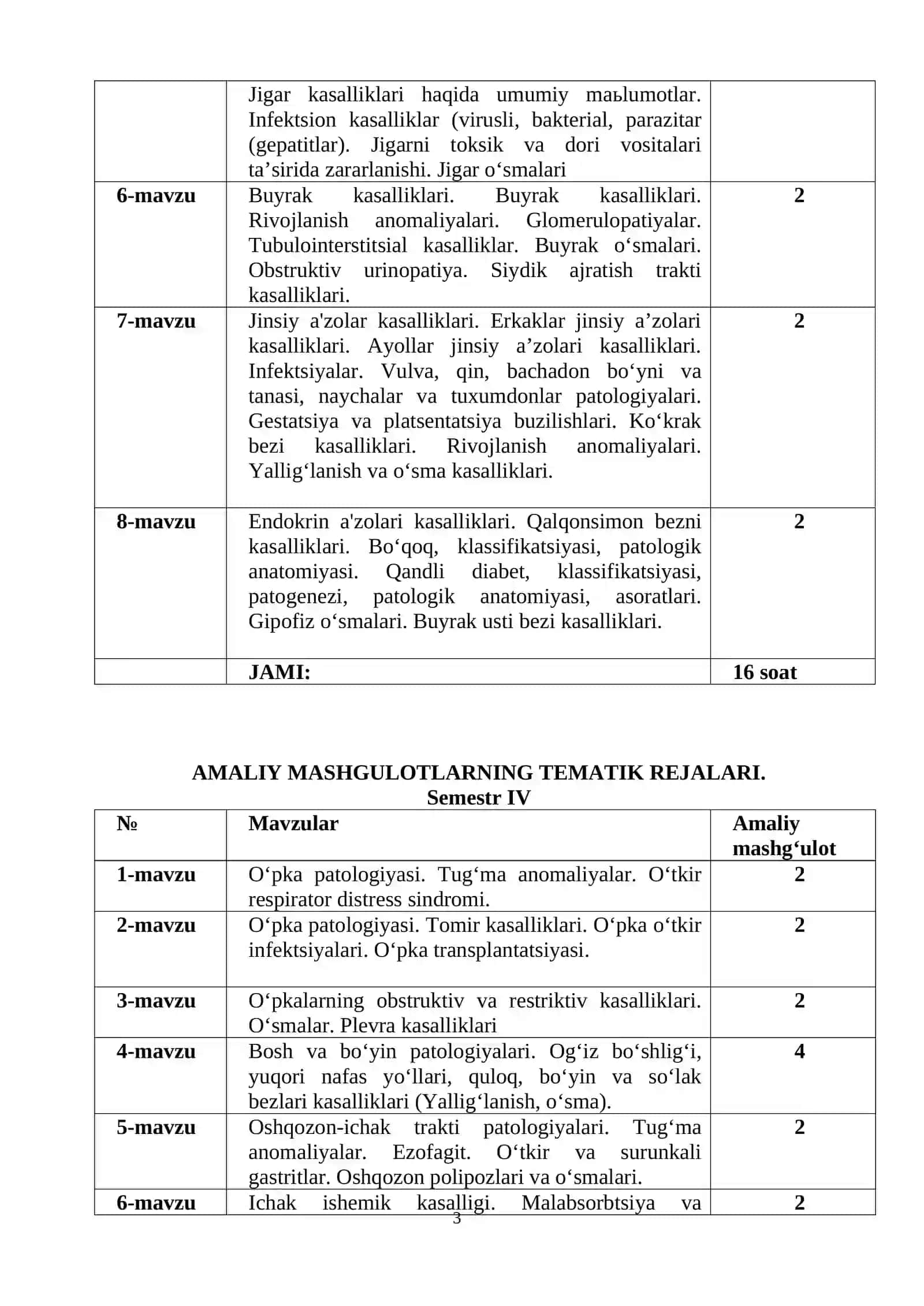 PATOLOGIK ANATOMIYA FANI MODUL DASTURI 3