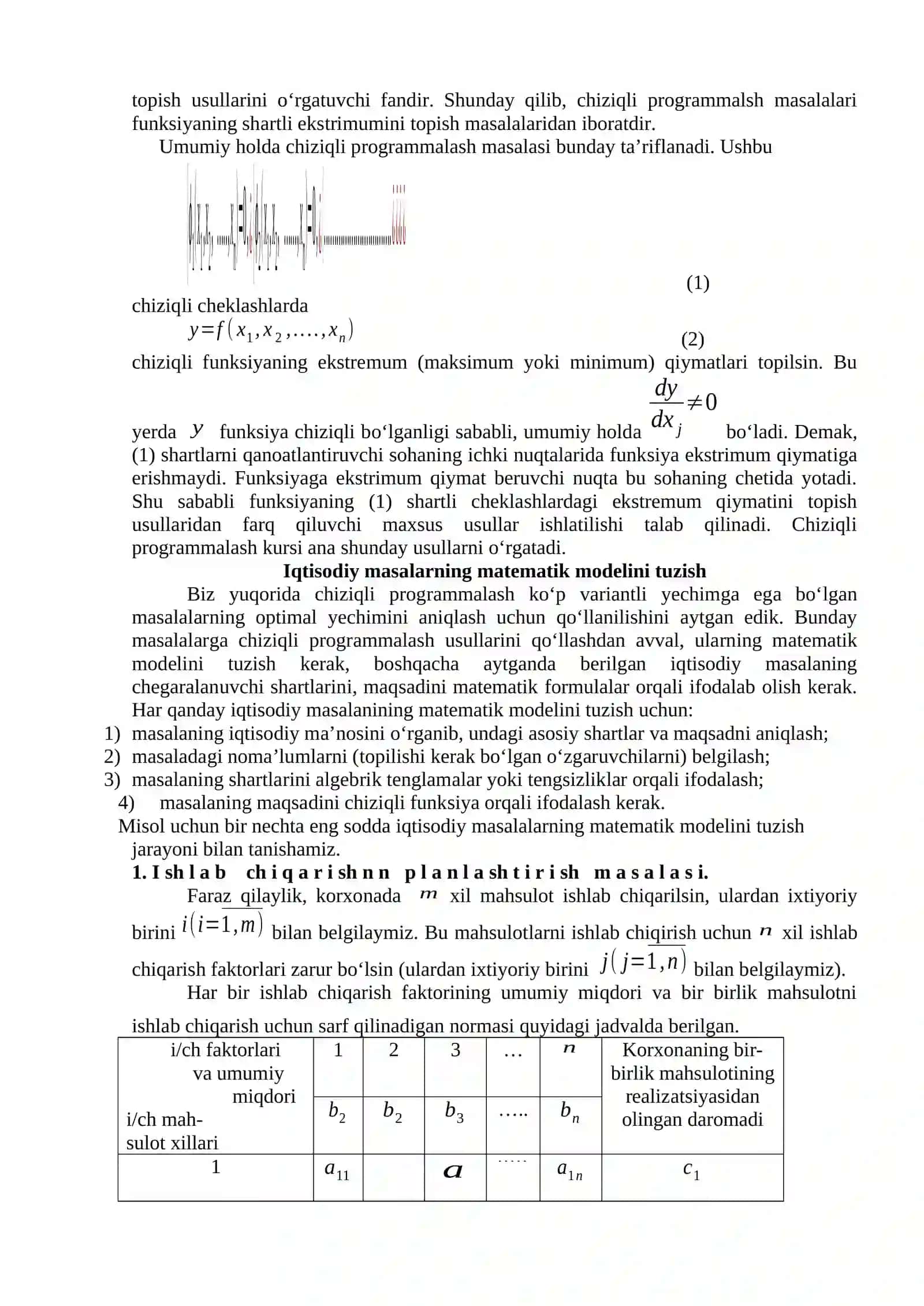 Chiziqli programmalashtirish nazariyasi asoslari 3