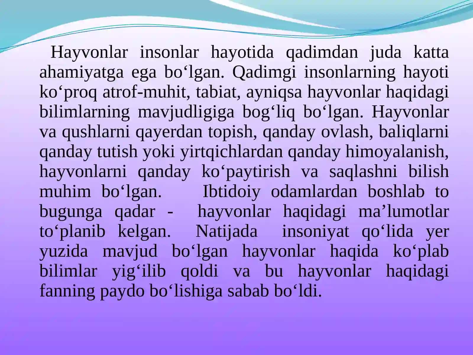 Zoologiya faniga kirish 3