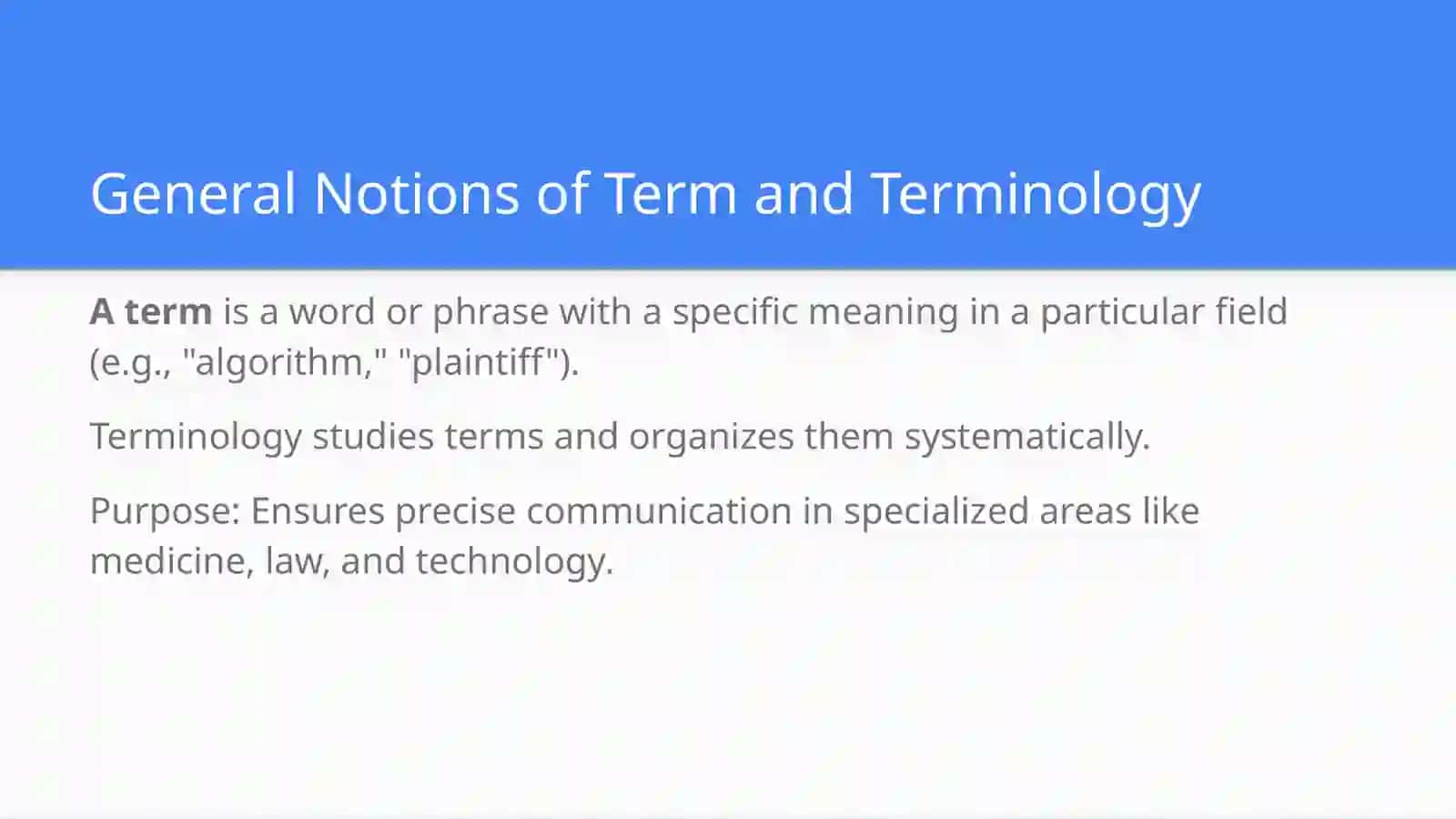 TERMINOLOGY AND TERMINOLOGICAL SYSTEM: ASPECTS OF CORRELATION THE RELEVANCE OF TERMINOGRAPHY ISSUES. NEW ASPECTS AND AREAS OF TERMINOGRAPHY 3