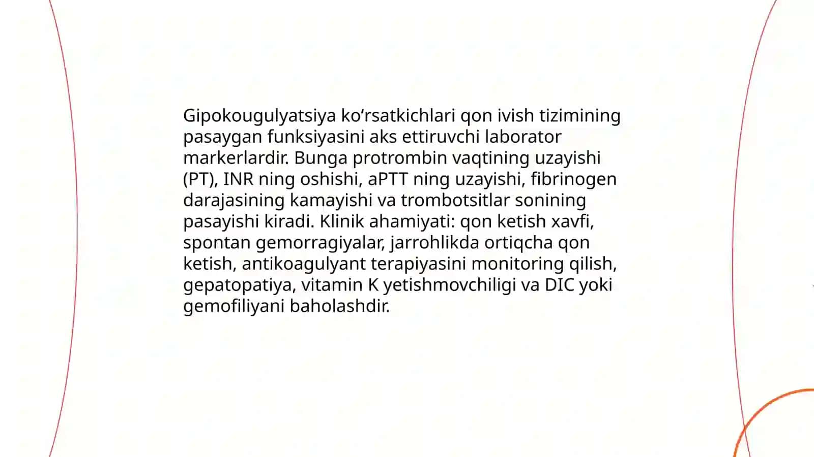 Gipokougulyatsiya koʻrsatkichlari 3