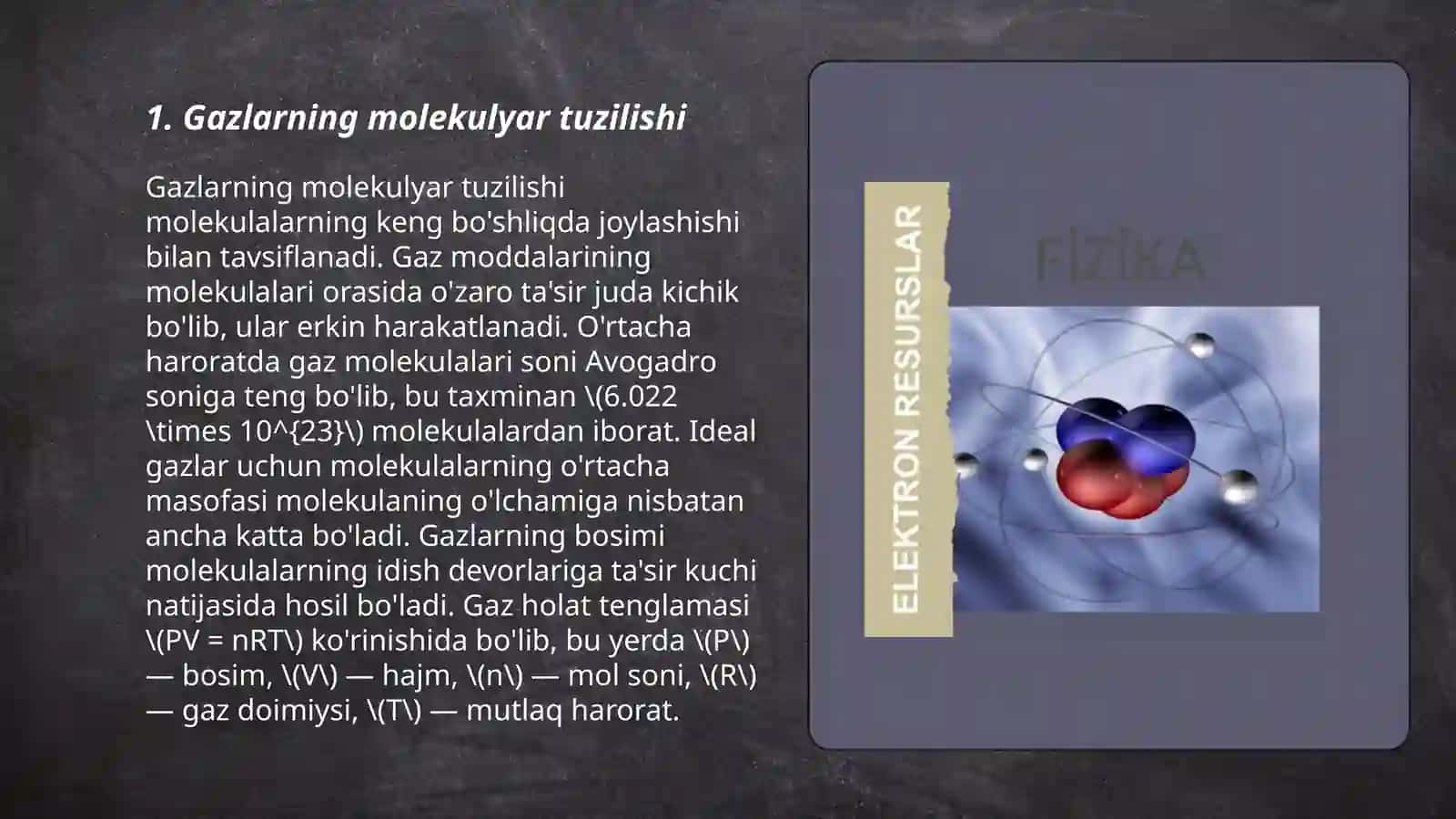 Molekulyar fizika va statistik fizika asoslari 3