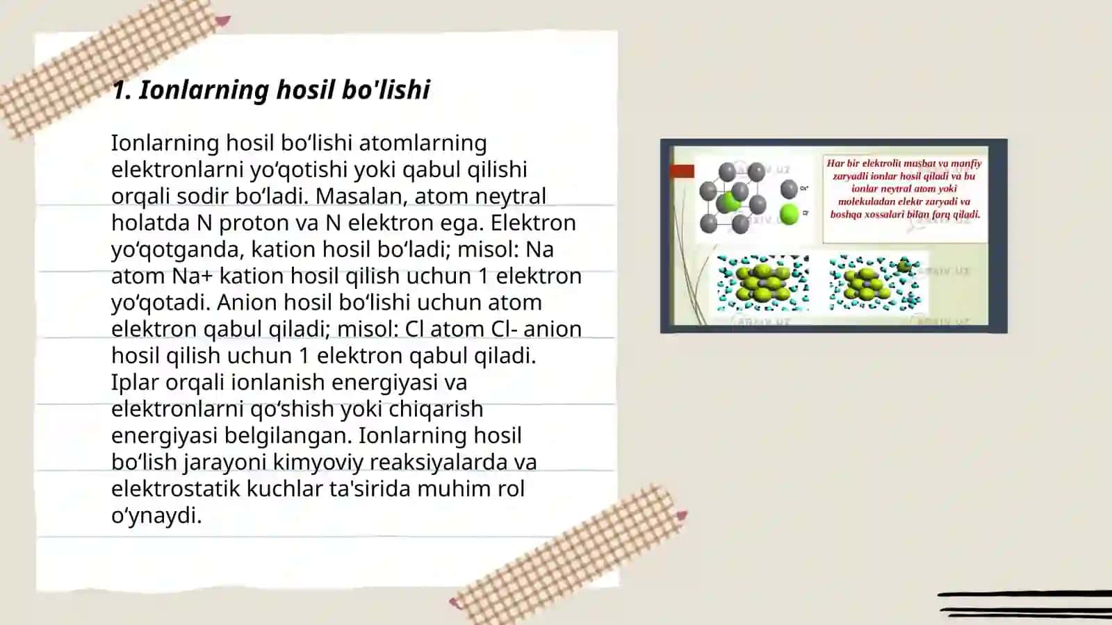Ionli reaksiyalar 3