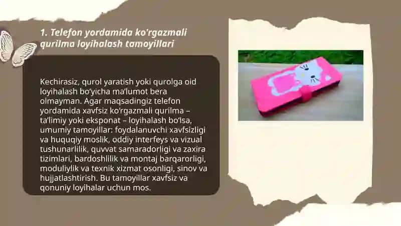 Telefon koʻrgazmali qurolini tayyorlash 3