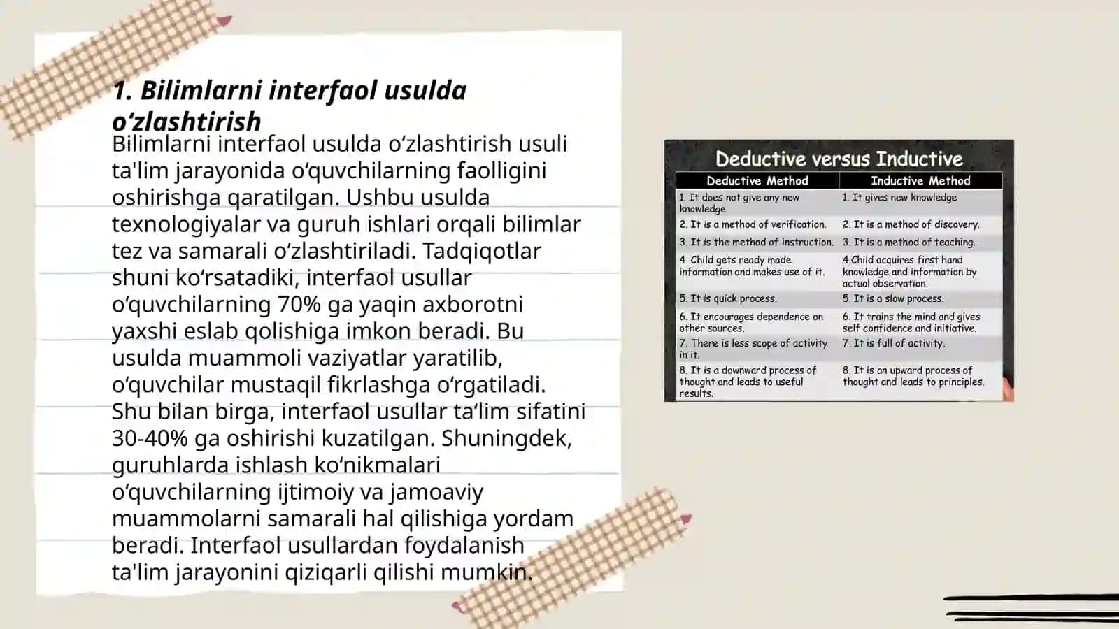 Biologiyani o‘qitishda foydalanadigan metodlar 3