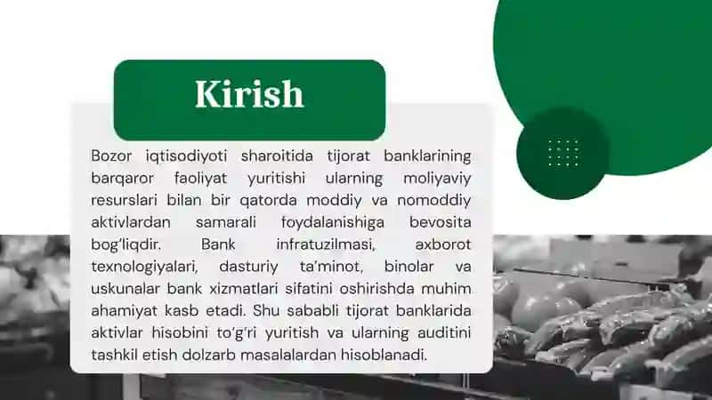 TIJORAT BANKLARIDA MODDIY VA NOMODDIY AKTIVLAR OPERATSIYALARI 3
