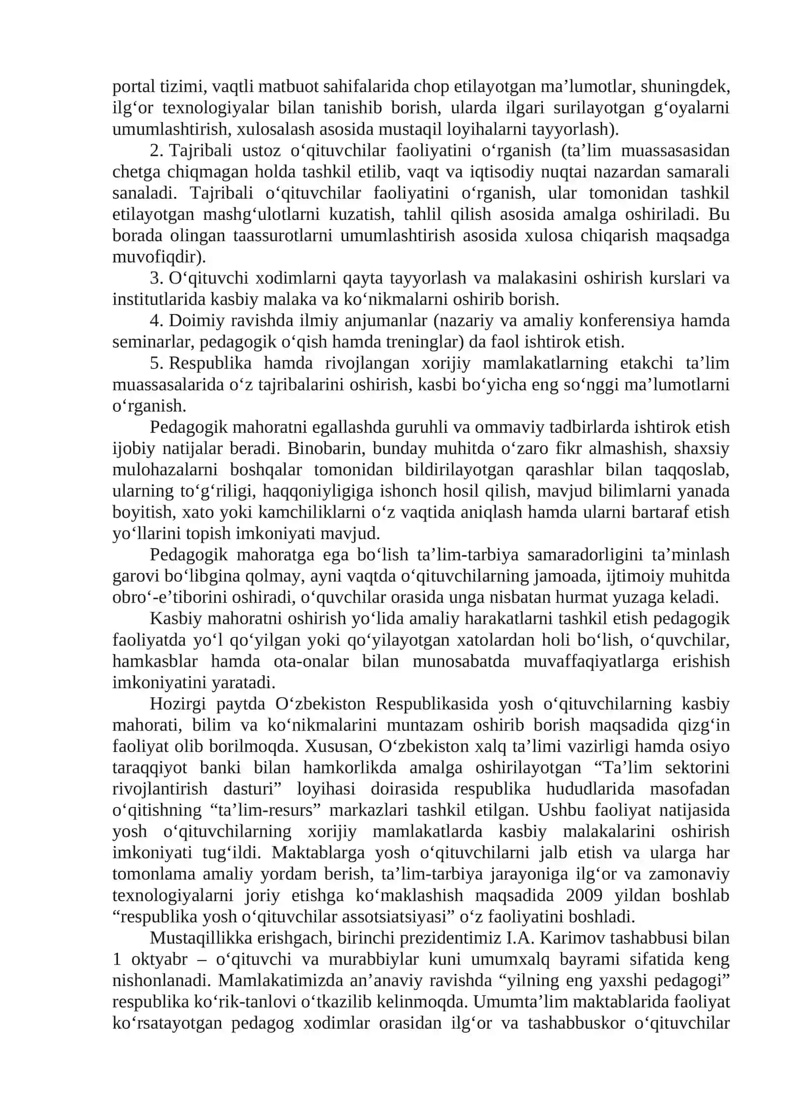 PЕDАGОGIK MАHОRАT HAQIDA TUSHUNCHA, UNING О‘QITUVCHI FАОLIYATIDА TUTGАN О‘RNI 3