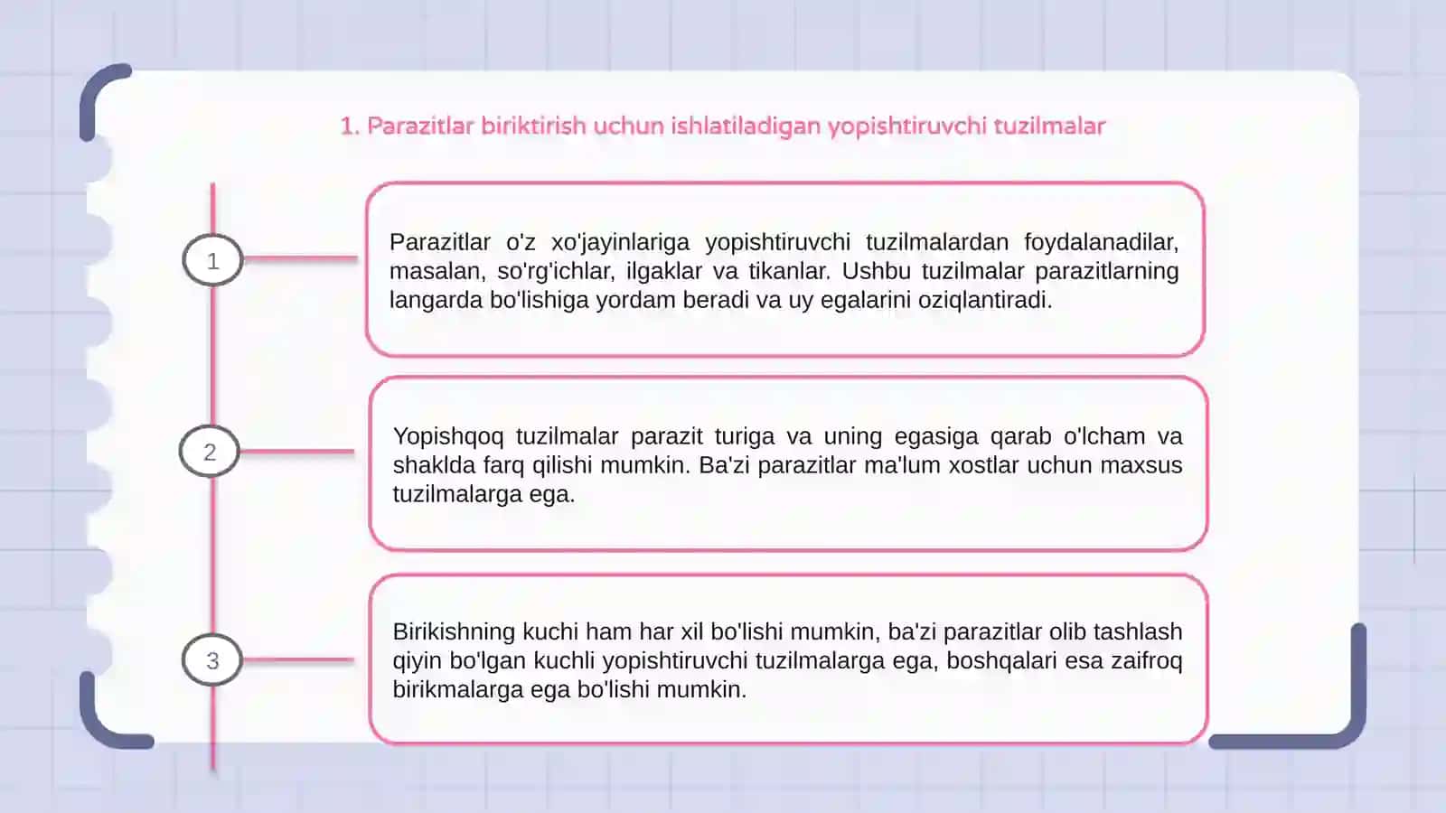 Parazitlarni xoʻjayinlari bilan bogʻlanish shakllari 3