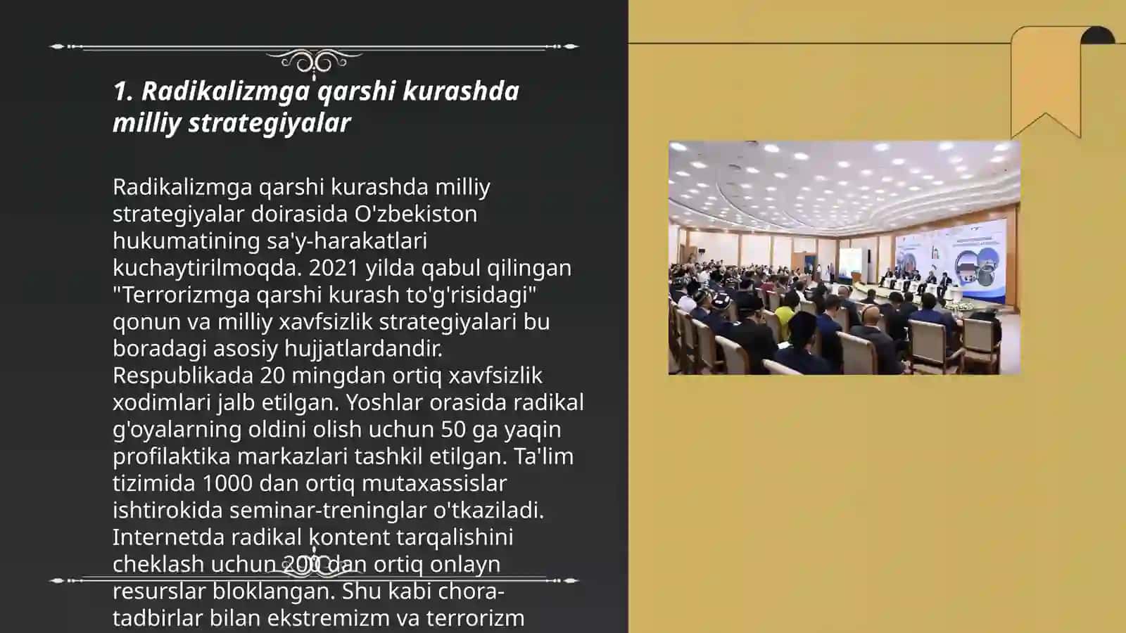 Oʻzbekiston davlat siyosatida radikal oqimlarga qarshi kurashning yoʻnalishlari 3