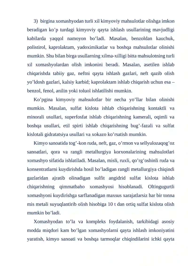 Kimyo sanoatining xomashyo bazasi va xomashyolarni boyitish usullari 3