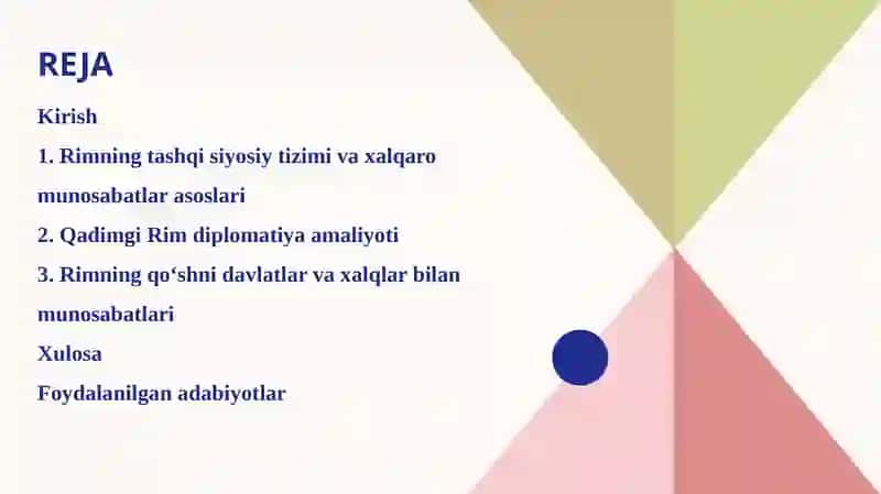 Qadimgi Rimdaxalqaromunosabatlar vadiplomatiya 3