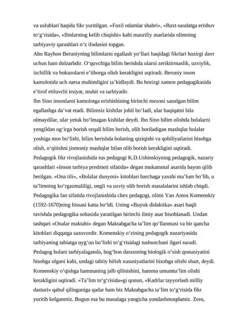 Maktabgacha Ta'lim Tarbiyani Tashkil Etish Fanining Predmeti va Asosiy Vazifalari 3