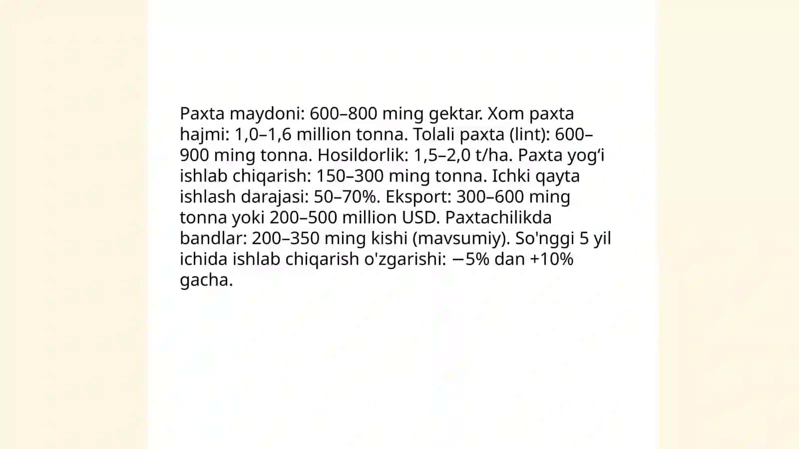 O'zbekiston bo'yicha asosiy sanoat mahsulotlari ishlab chiqarishni statistik ma'lumotlar asosida tahlil qilish 3