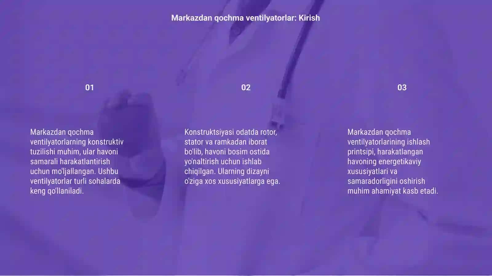 Markazdan qochma ventilyatorlarning konstruktiv tuzilishini urganish 3