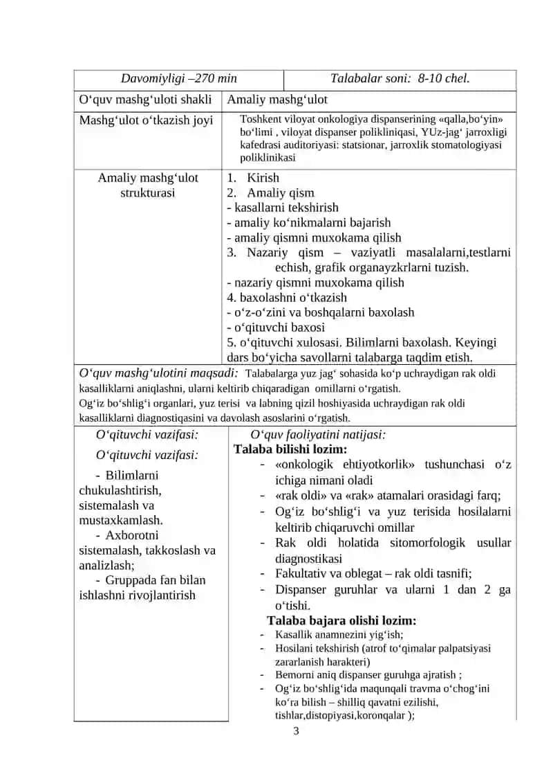 MAVZU: YUZ TERISI, LAB QIZIL XOSHIYASI VA OG‘IZ BO‘SHLIG‘I SHILLIQ QAVATINI RAK OLDI KASALLIKLARI. MASHKELLEYSON TASNIFI 3